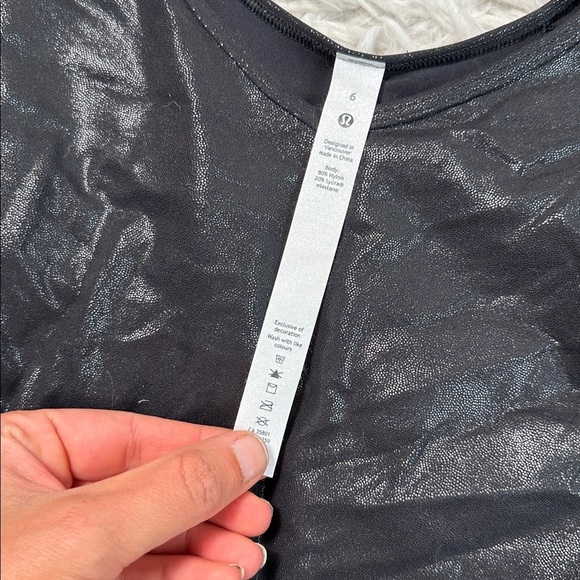 Lululemon Align Long Sleeve Shirt *Shine Radiate Foil Print Black - Picture 2 of 5